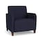 Lesro Siena Lounge Reception Wide Guest Chair, Walnut, OH Navy Upholstery SN1201 - alternate 1